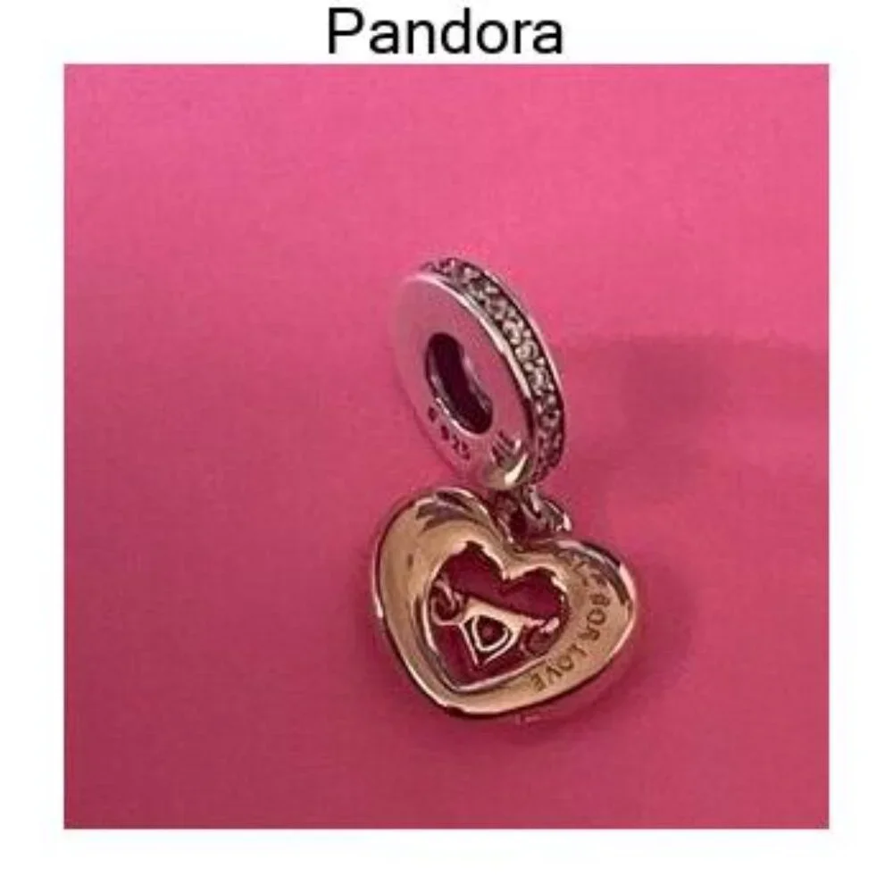 Pandora Two-tone Radiant Heart Dangle Charm